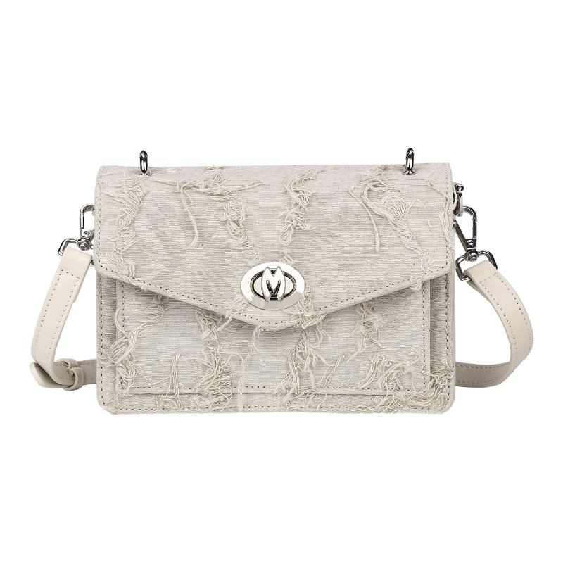 Сумка женская MQ PU квадратной формы разноцветная, ecru