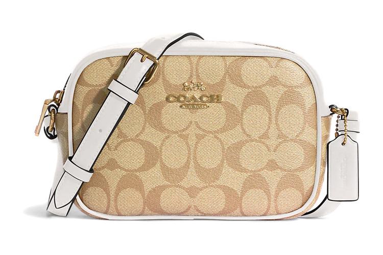 Сумка женская COACH Camera Canvas, beige-white, Basic Set (Bag+Dust Bag) EU