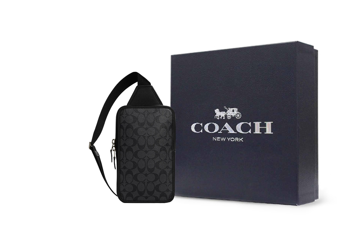 Сумка мужская COACH Sullivan угольно-черного цвета, малый размер