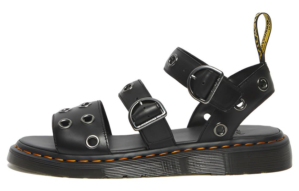 Сандалии унисекс Dr. Martens Gryphon черные-оранжевые