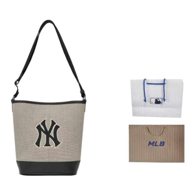 Сумка унисекс MLB 3ABMS072N-50BKS черно-серая