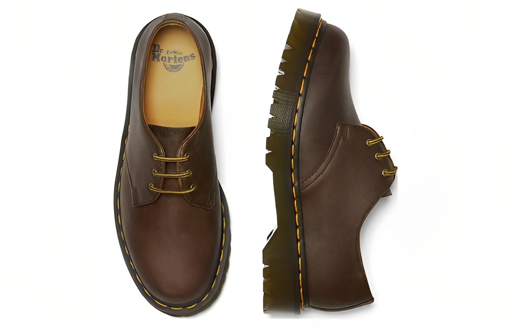Галоши мужские Dr. Martens 1461 Bex 3 Eye коричневые-черные, 41 EU