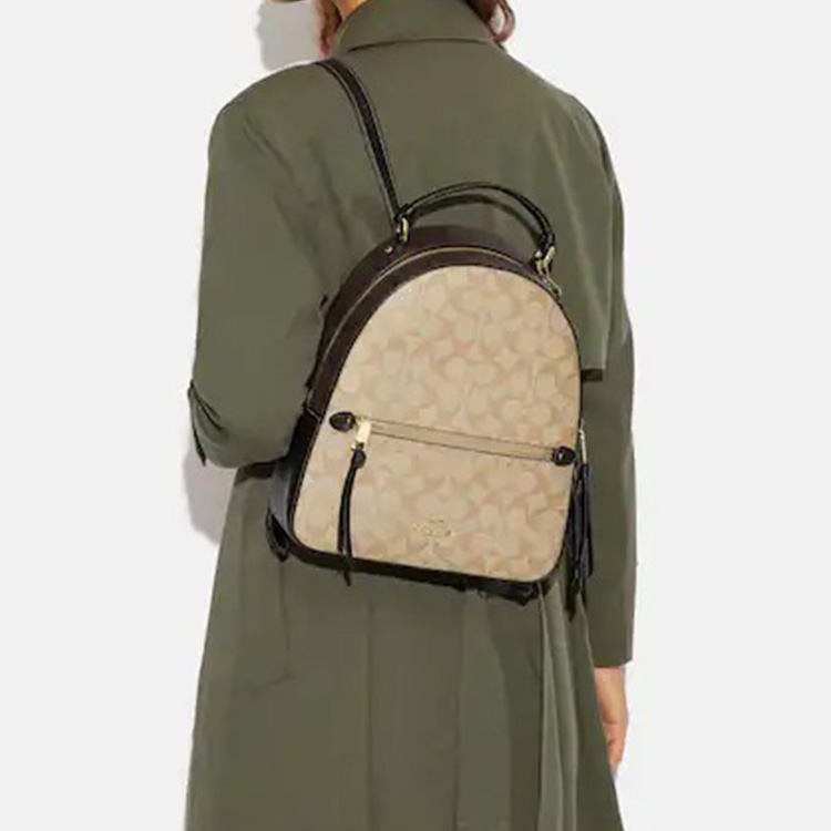 Рюкзак женский COACH Jordyn Signature light khaki & brown, Basic Set (Bag+Dust Bag) EU