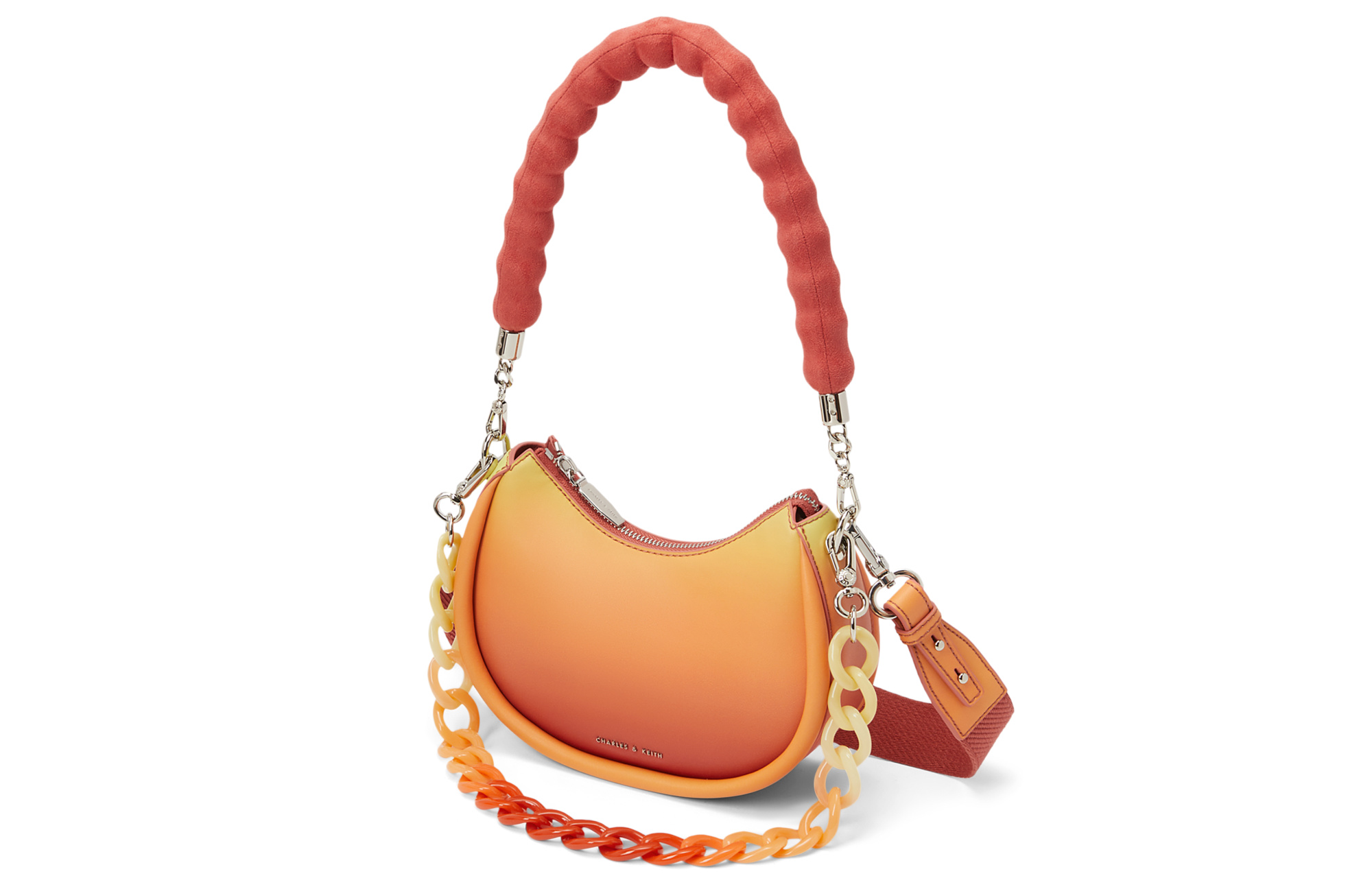 Сумка женская CHARLES&KEITH Crescent Bag разноцветная, S EU