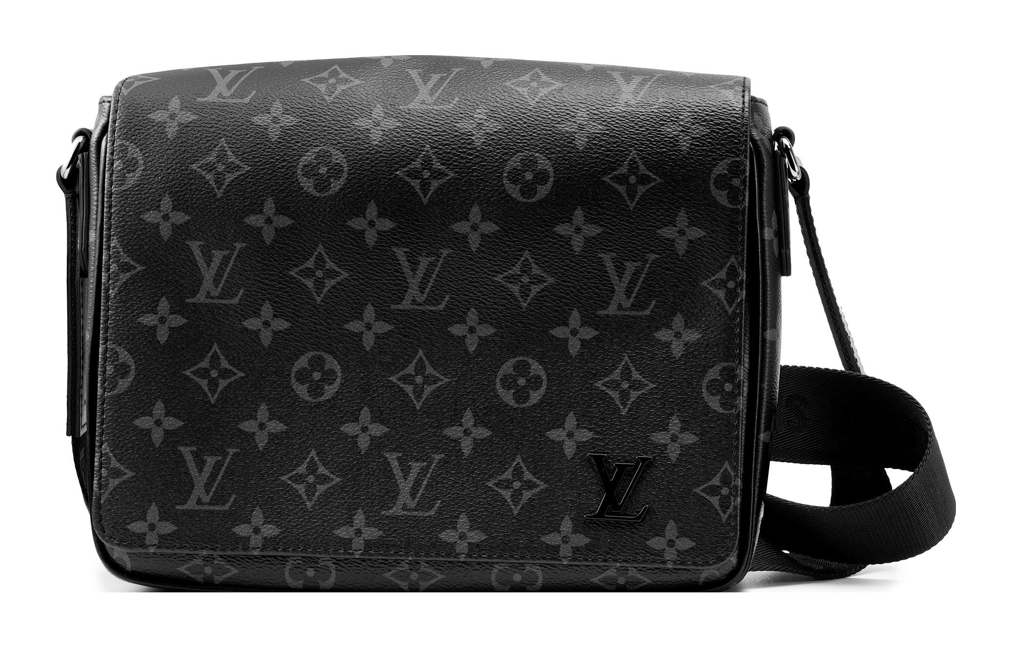 Сумка мужская Lv None M46255 черно-серая
