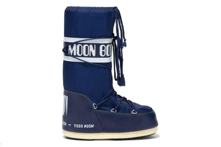 Луноходы Moon Boot с принтом логотипа, blue-white, 35-38 EU