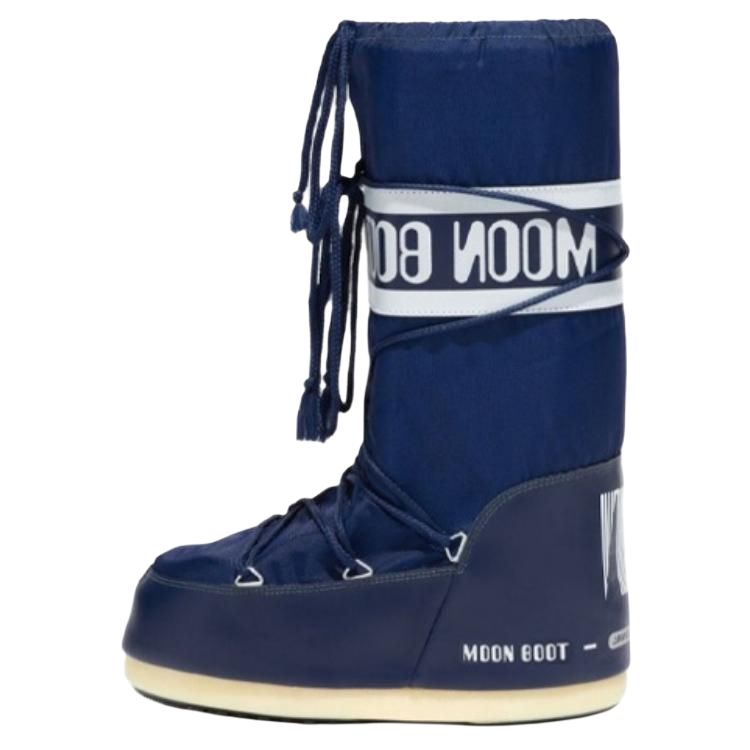 Луноходы Moon Boot с принтом логотипа, blue-white, 35-38 EU