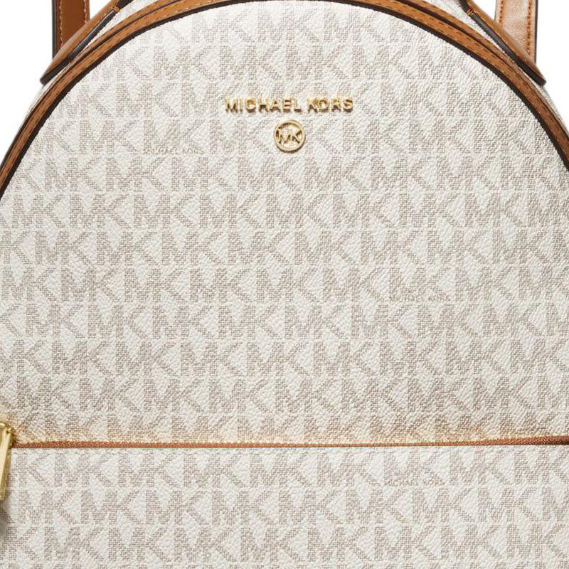 Рюкзак женский MICHAEL KORS Valerie Coated Canvas ванильный белый и коричневый