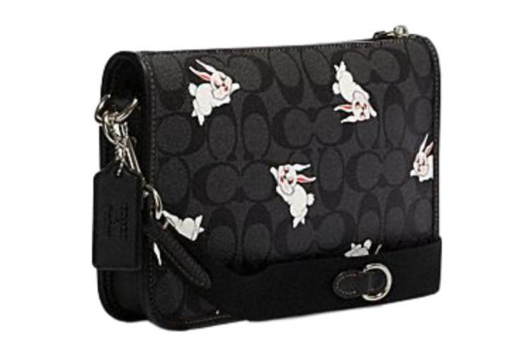 Сумка мужская COACH Heritage CG300-QBA5F черно-серая