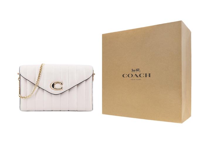 Сумка женская COACH Tammie розово-белая