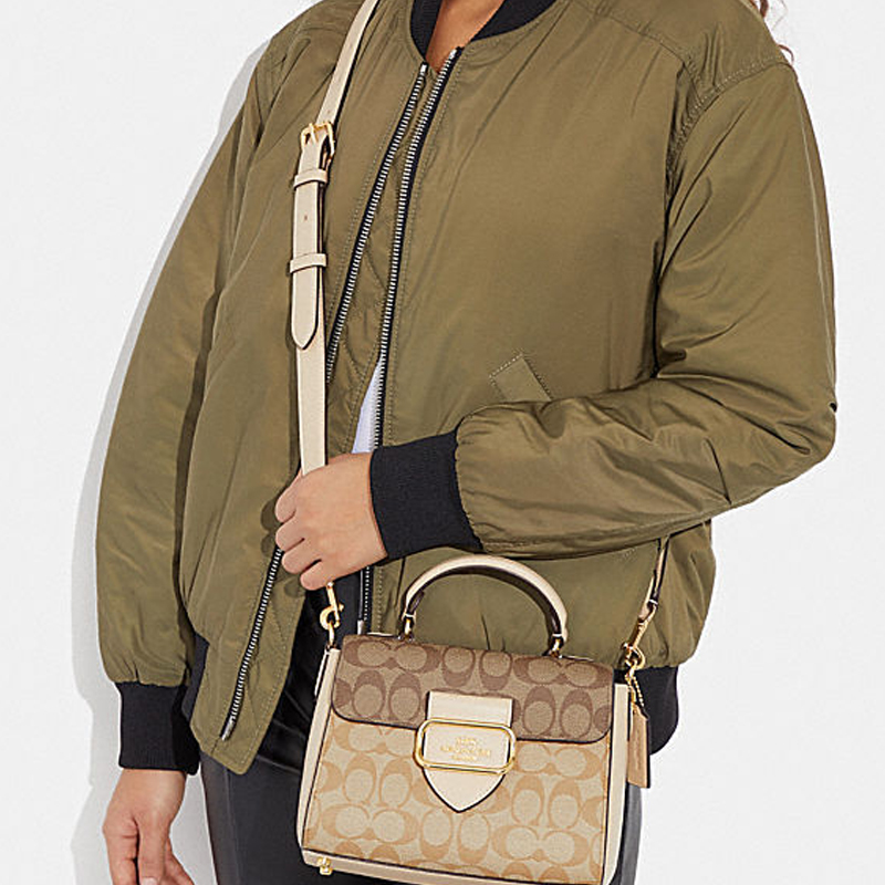 Сумка женская COACH Morgan 21 beige-brown, Basic Set (Bag+Dust Bag) EU