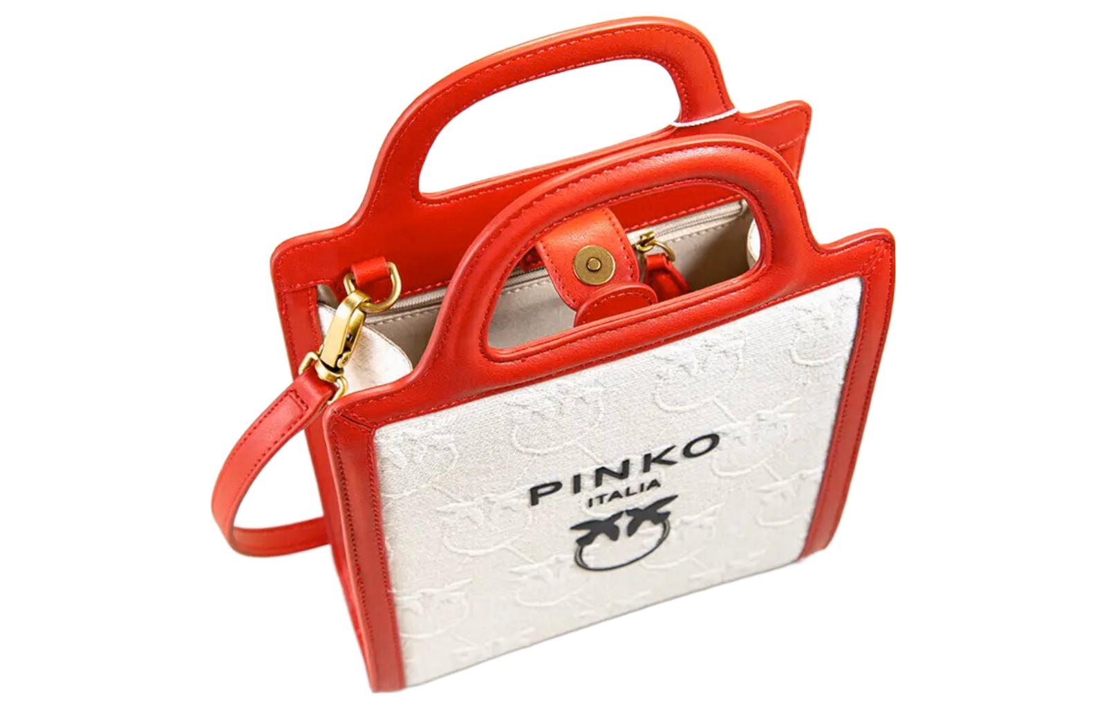 Сумка женская PINKO 1P22S5-Y7V3-LO5Q красная, белая