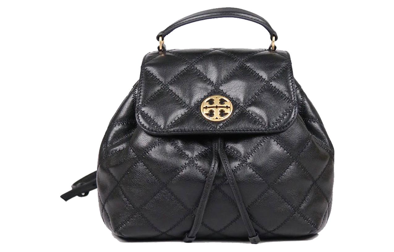 Рюкзак женский TORY BURCH Trumpets черный с золотыми деталями