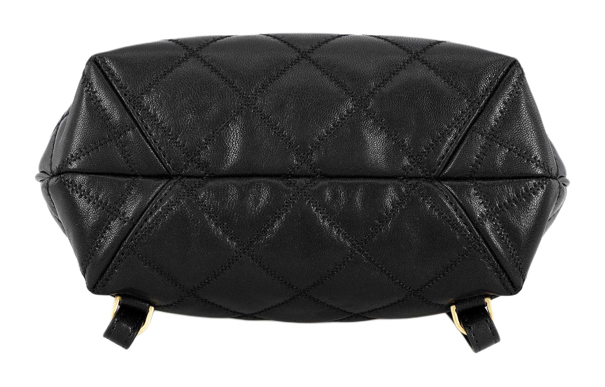 Рюкзак женский TORY BURCH Trumpets черный с золотыми деталями