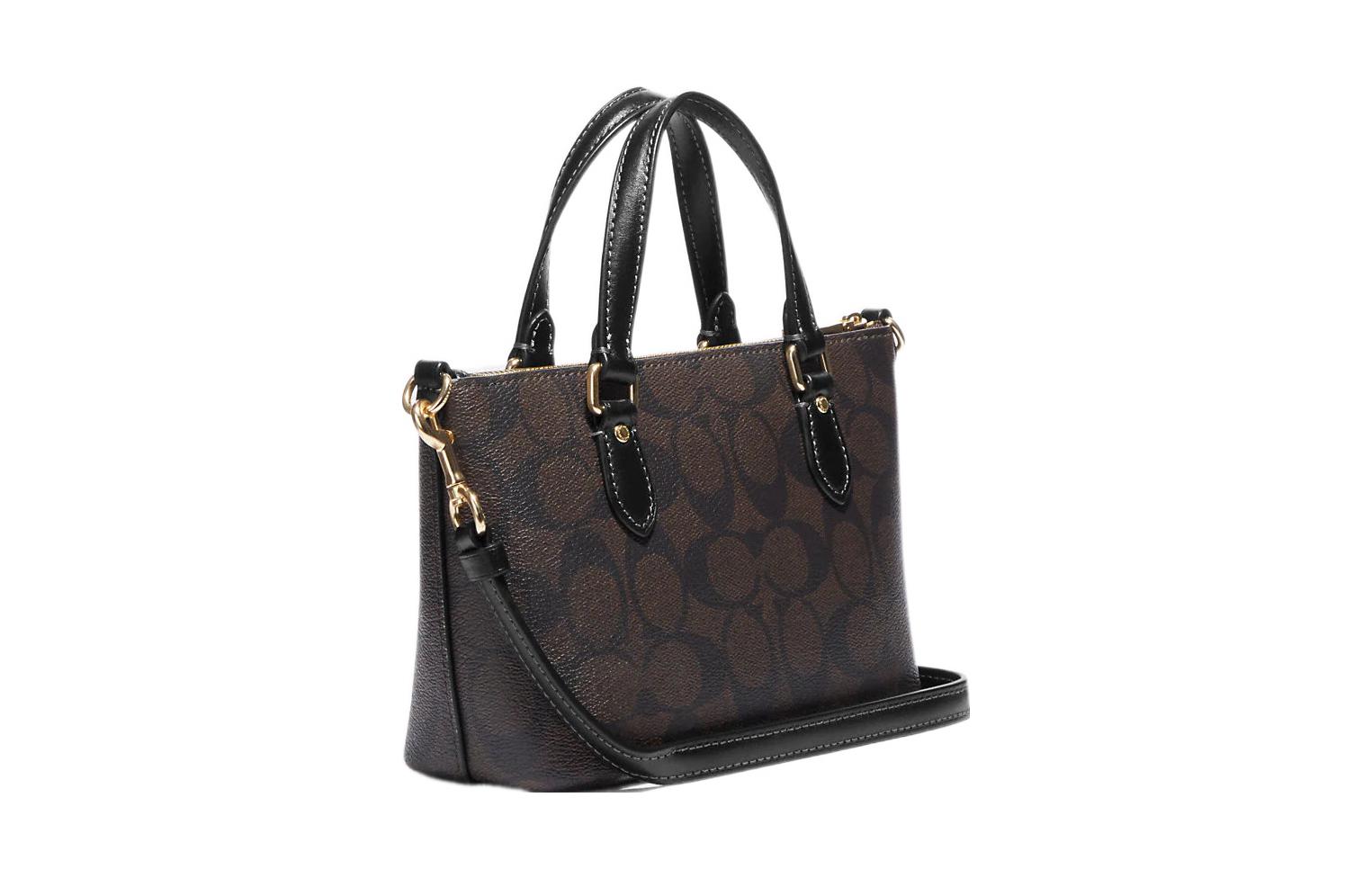 Сумка женская COACH Gallery Canvas With Leather, цвет tan