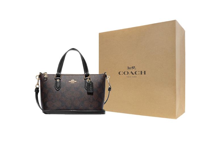 Сумка женская COACH Gallery Canvas With Leather цвет tan
