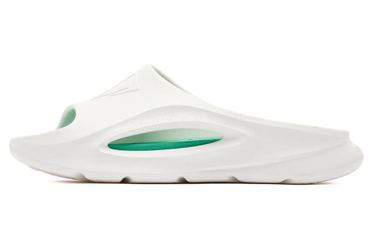 Шлепанцы мужские QIAODAN Poison Tooth белые и зелёные, 44 EU