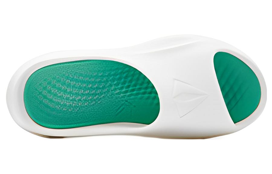 Шлепанцы мужские QIAODAN Poison Tooth белые и зелёные, 44 EU