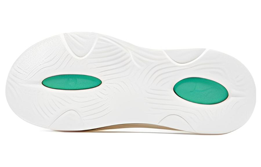 Шлепанцы мужские QIAODAN Poison Tooth белые и зелёные, 44 EU