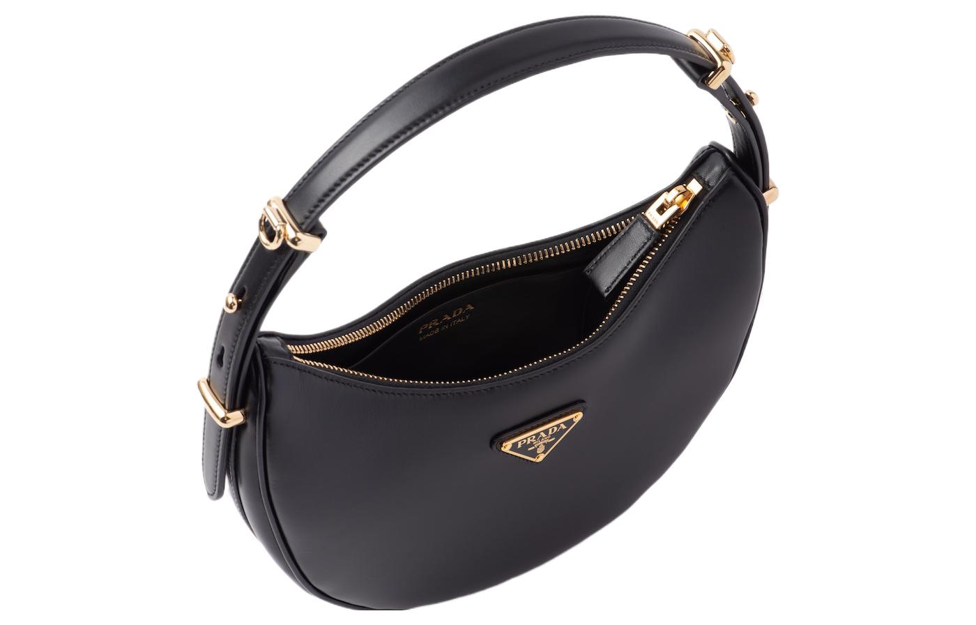 Плечевая сумка женская PRADA Arqué черная