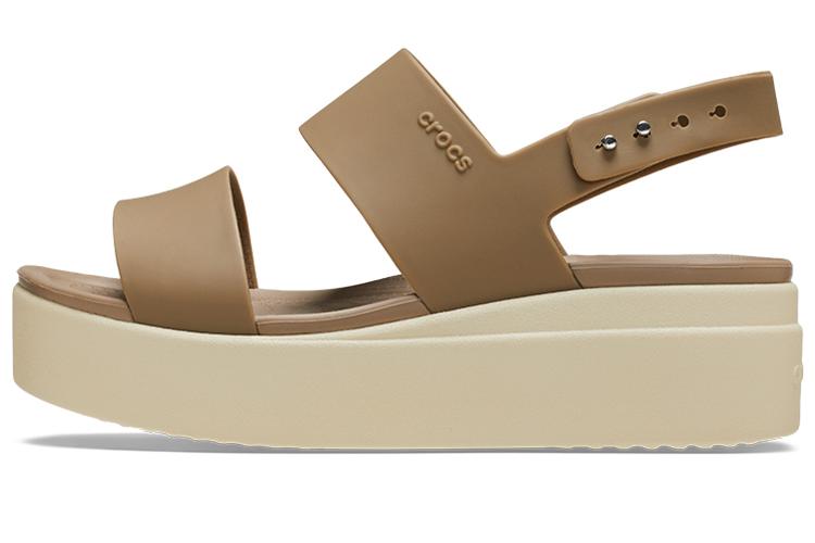 Сандалии женские Crocs Brooklyn Low Wedge, tan-cream
