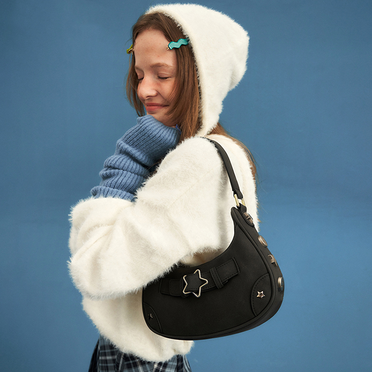 Плечевая сумка женская VANWALK V2573 разноцветная, moon white