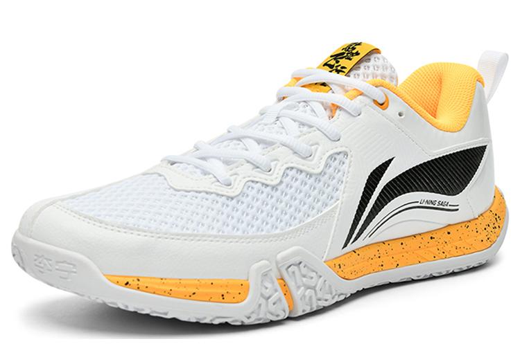 Кроссовки унисекс LiNing Saga 2 Lite Cushioning белые и желтые, 43 EU