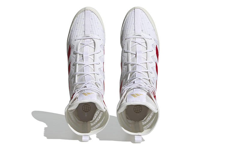 Боксерские ботинки Adidas Box Hog 4 белые с красным, 38 EU