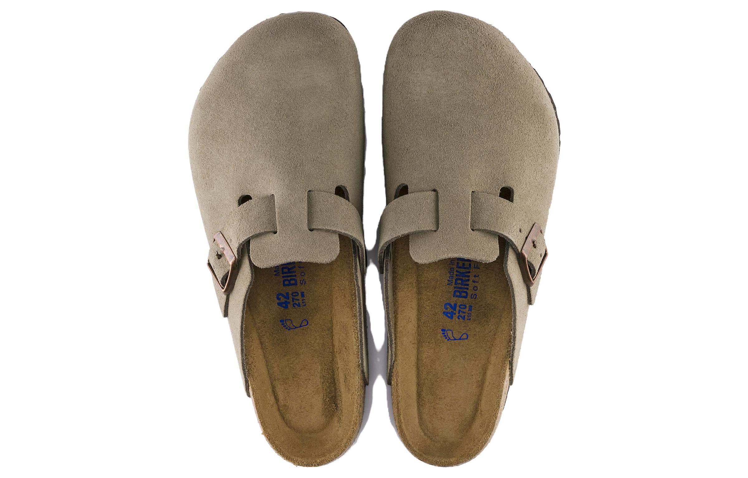 Тапочки Birkenstock Boston Soft Footbed серые, 43 EU