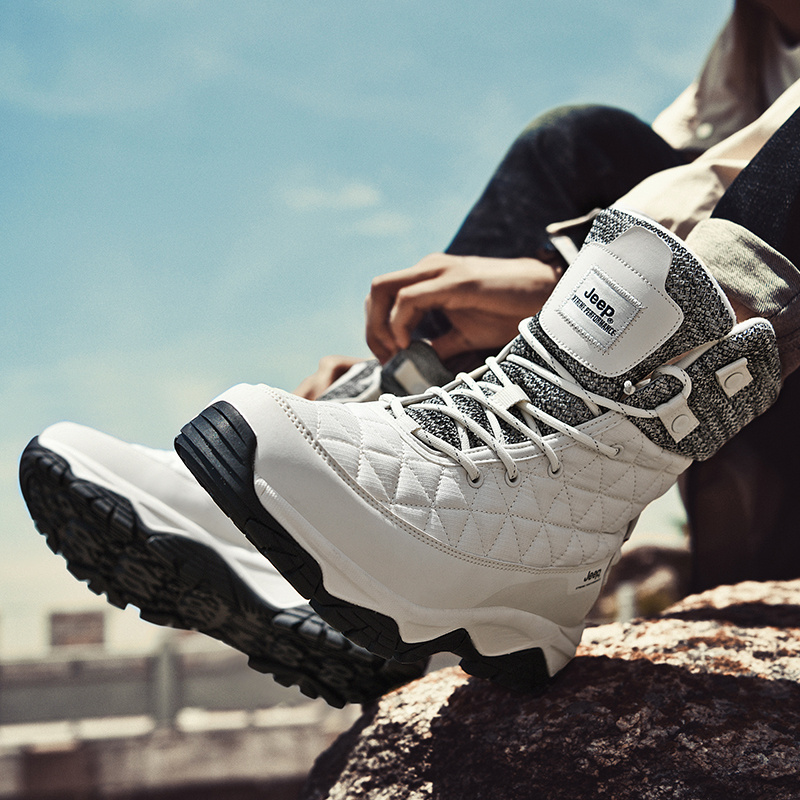 Сноубутсы унисекс Jeep Short Snow Boots белые, 37 EU