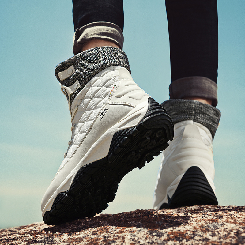 Сноубутсы унисекс Jeep Short Snow Boots белые, 37 EU