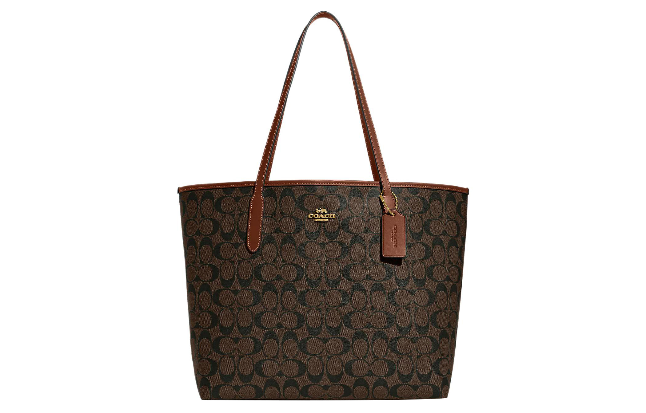 Сумка женская COACH 5696-IMW6S коричневая и красная, Basic Set (Bag+Dust Bag) EU