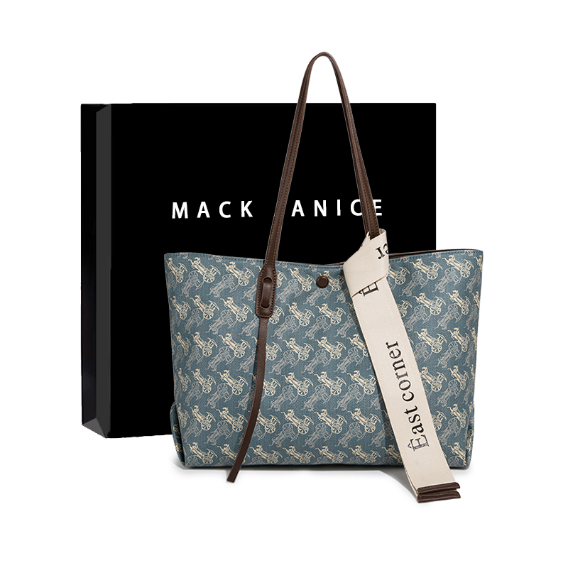 Сумка MACKJANICE HD-7014/WS-L9212 авокадо зеленая, цвет carriage blue & coffee