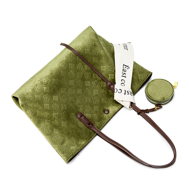 Сумка MACKJANICE HD-7014/WS-L9212 Avocado Green, cart & blue & white