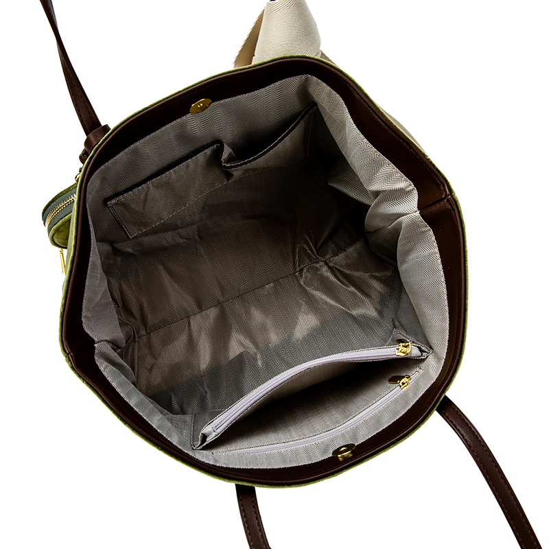 Сумка MACKJANICE HD-7014/WS-L9212 Avocado Green, cart & blue & white