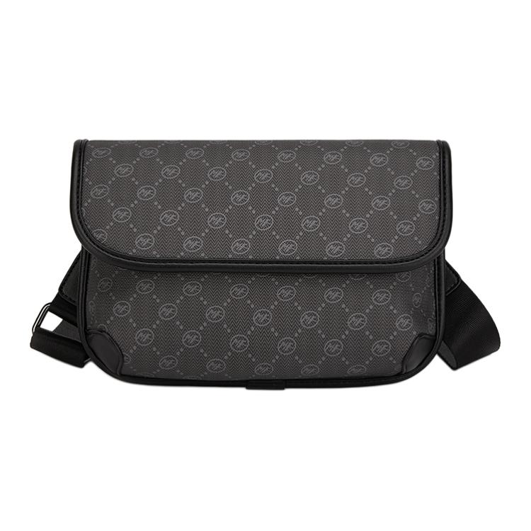 Сумка мужская FAIRWHALE 662228044090311 черная, экрю, коричневая