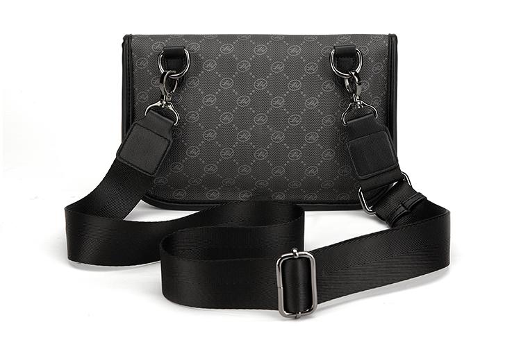 Сумка мужская FAIRWHALE 662228044090311 черная, экрю, коричневая