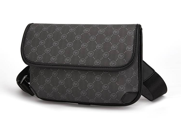 Сумка мужская FAIRWHALE 662228044090311 черная, экрю, коричневая