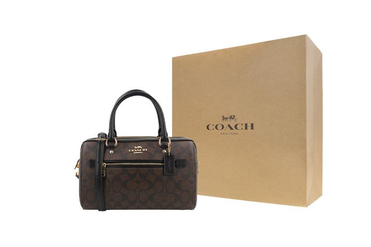 Сумка женская COACH Rowan Boston Bag темно-коричневая