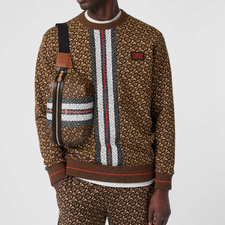 Поясная сумка мужская Burberry 8021483 коричневая среднего размера