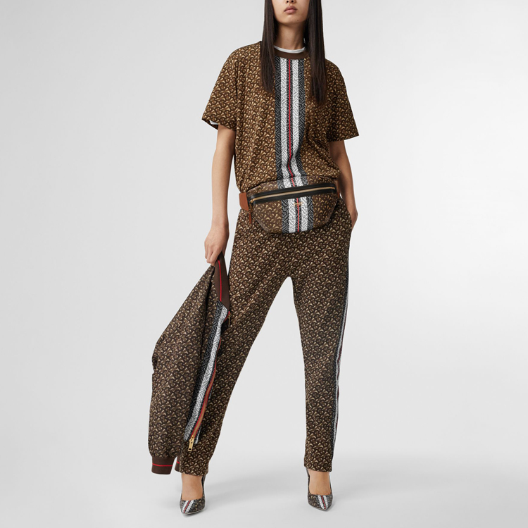 Поясная сумка мужская Burberry 8021483 коричневая среднего размера