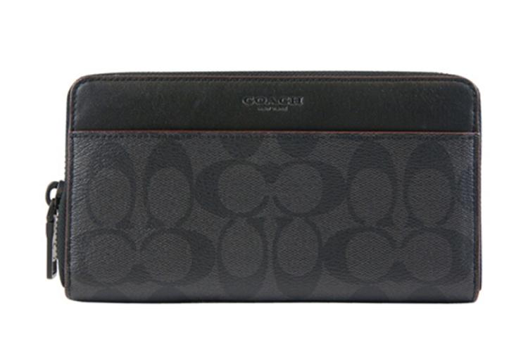 Сумка мужская COACH Accordion Wallet серый черный