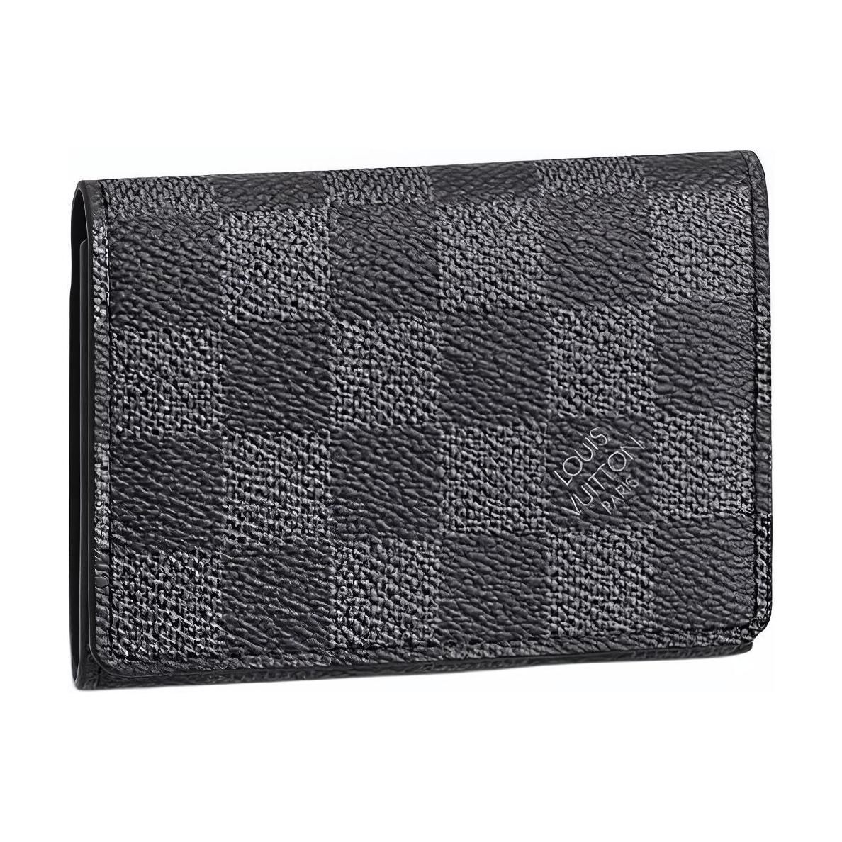 Визитница мужская LOUIS VUITTON Enveloppe Carte De Visite N63338, damier graphite