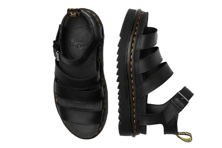 Сандалии женские Dr. Martens Blaire Hydro Leather Strap Sandal черные, 38 EU
