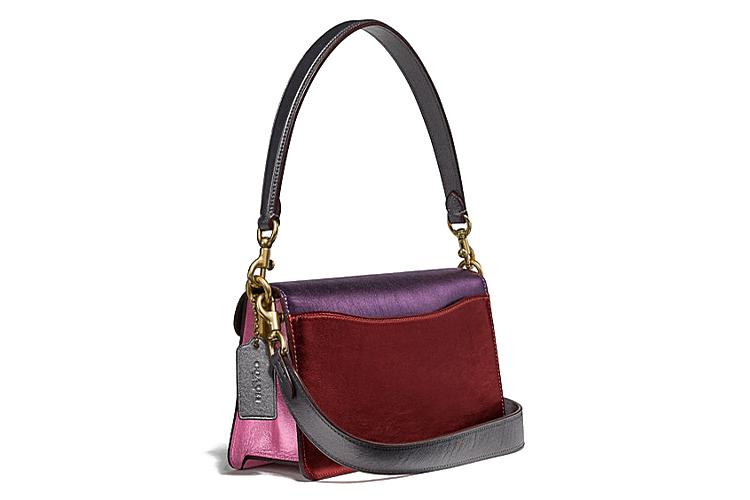 Сумка женская COACH Tabby бордовая, пурпурная, голубая, красная