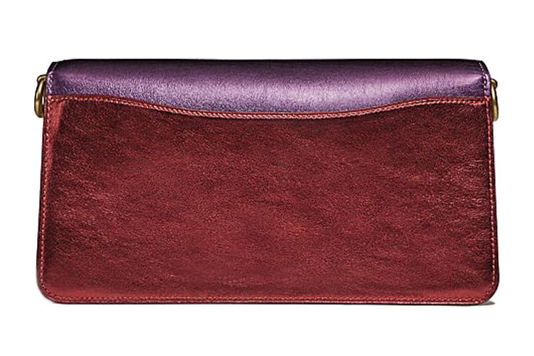 Сумка женская COACH Tabby бордовая, пурпурная, голубая, красная