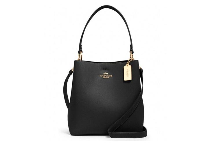 Женская сумка COACH Town Pebbled Leather Bucket Bag черная, Basic Set (Bag+Dust Bag) EU
