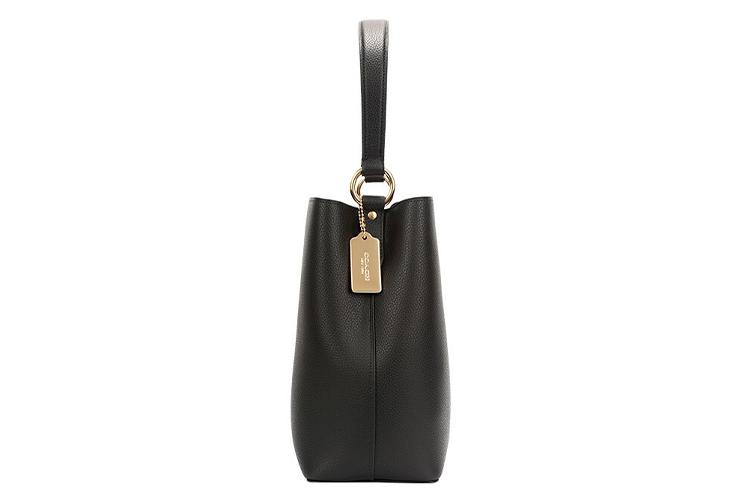 Женская сумка COACH Town Pebbled Leather Bucket Bag черная, Basic Set (Bag+Dust Bag) EU