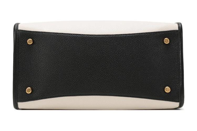 Сумка-тоут женская COACH Field Leather Tote Bag, бежево-черная