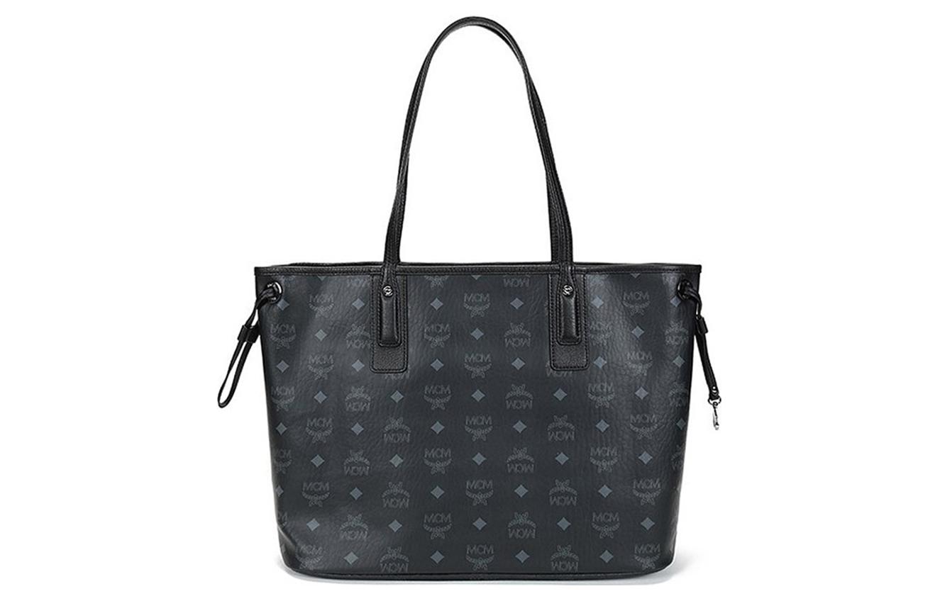 Сумка мужская MCM Liz Visetos черно-серая